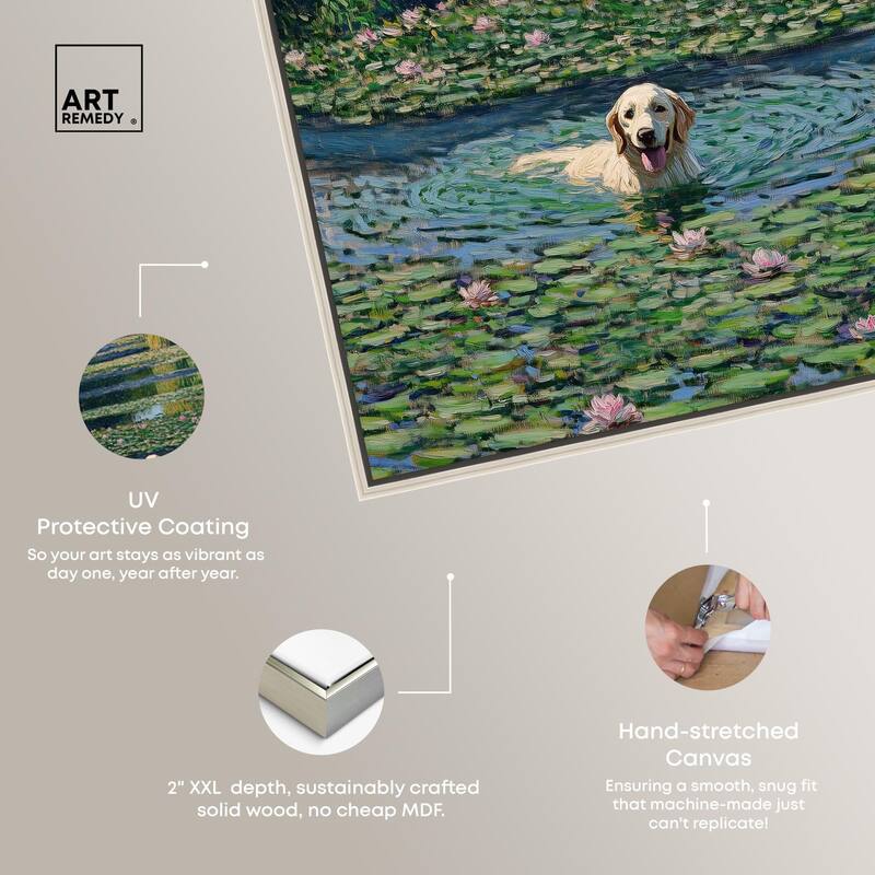The Pond Under the Bridge Canvas by Art Remedy