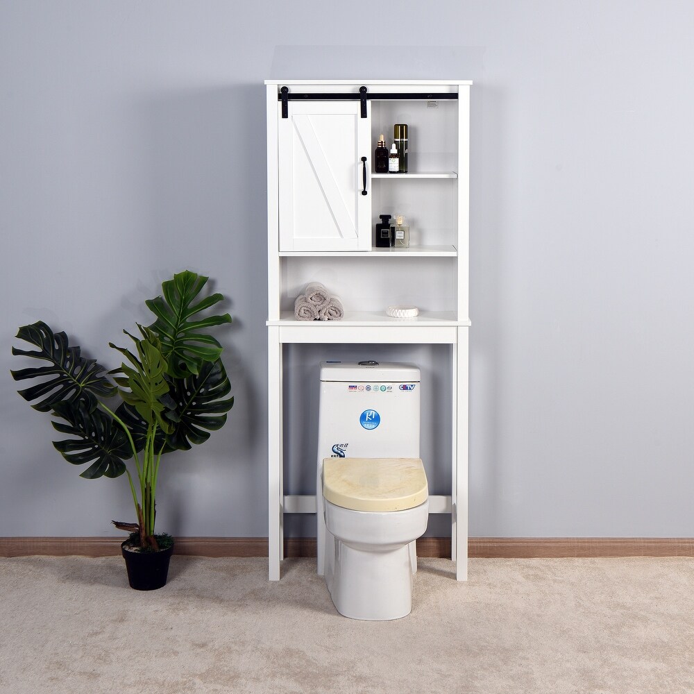 Over The Toilet Storage Cabinet Bathroom Mahe Bamboo - Wood