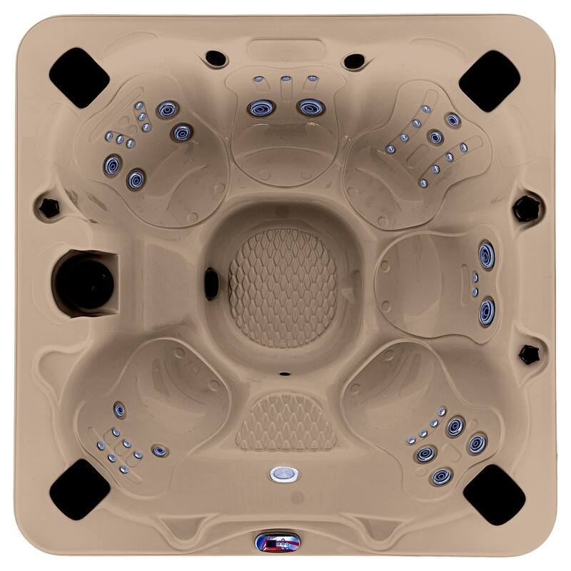 7-Person 45-Jet Premium Acrylic Bench Spa Standard Hot Tub with Ozonator and Bluetooth Sound System