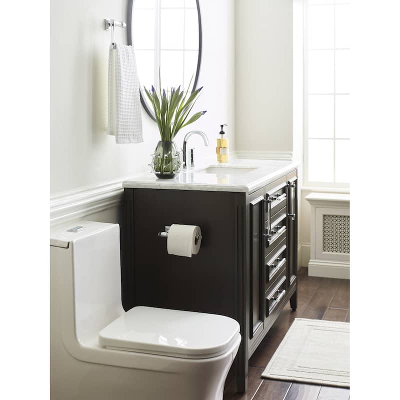 Amerock Glacio Wall Mounted Euro Toilet Paper Holder