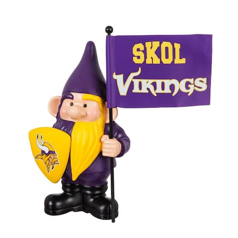 Minnesota Vikings, Flag Holder Gnome - 10"