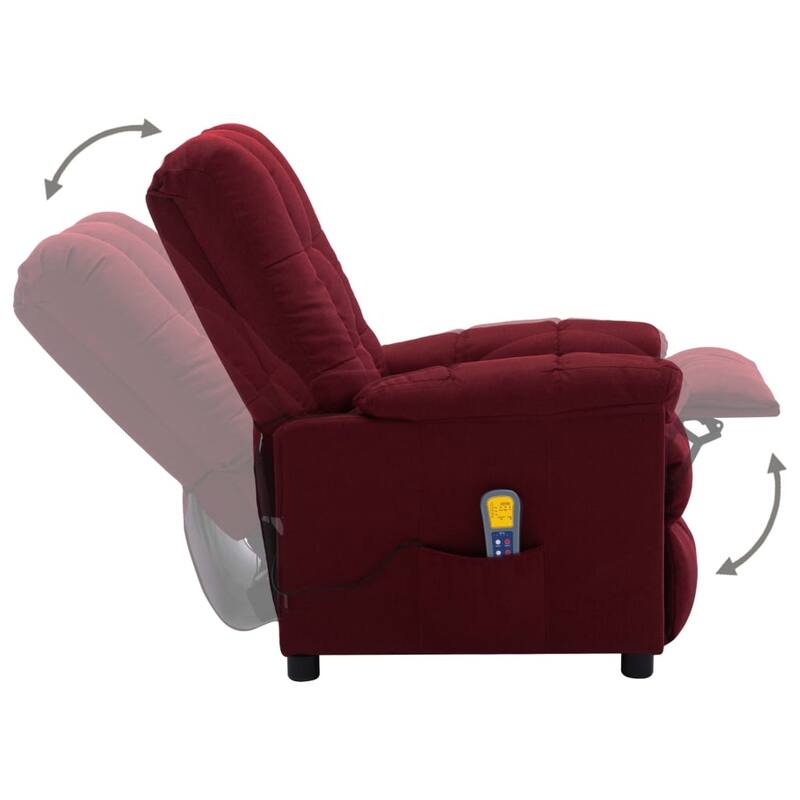 vidaXL Massage Recliner Electric Massaging Recliner Chair for Elderly Fabric - 29.1" x 39" x 40.2"