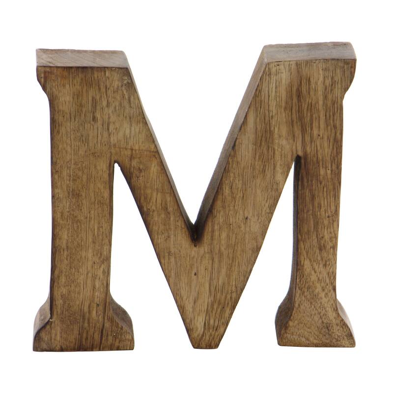 Mango Wood Decorative Sign - Set of 6 Brown - Roche River Decor