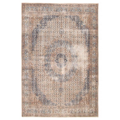 ECARPETGALLERY Hand-knotted Antalya Vintage Cream Wool Rug - 7'0 x 10'8
