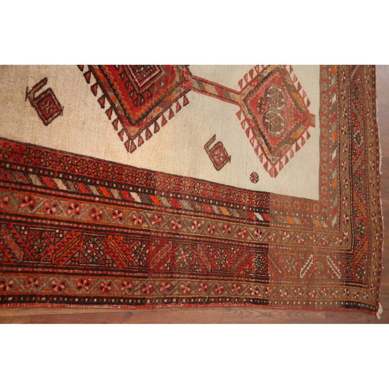 Malayer Vegetable Dye Persian Rug Hand-knotted Wool Carpet - 4'2" x 6'8"