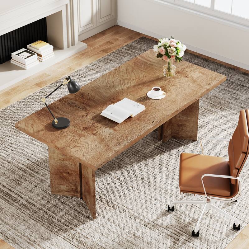 63-Inch Modern Executive Desk Large Office Computer Desk Writing Table