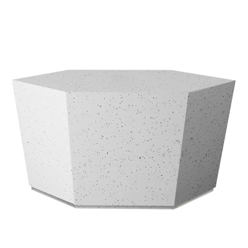 Patio Watcher 28 Inches Hexagonal Concrete Side Table for Indoor and Outdoor Use - 28" x 28"