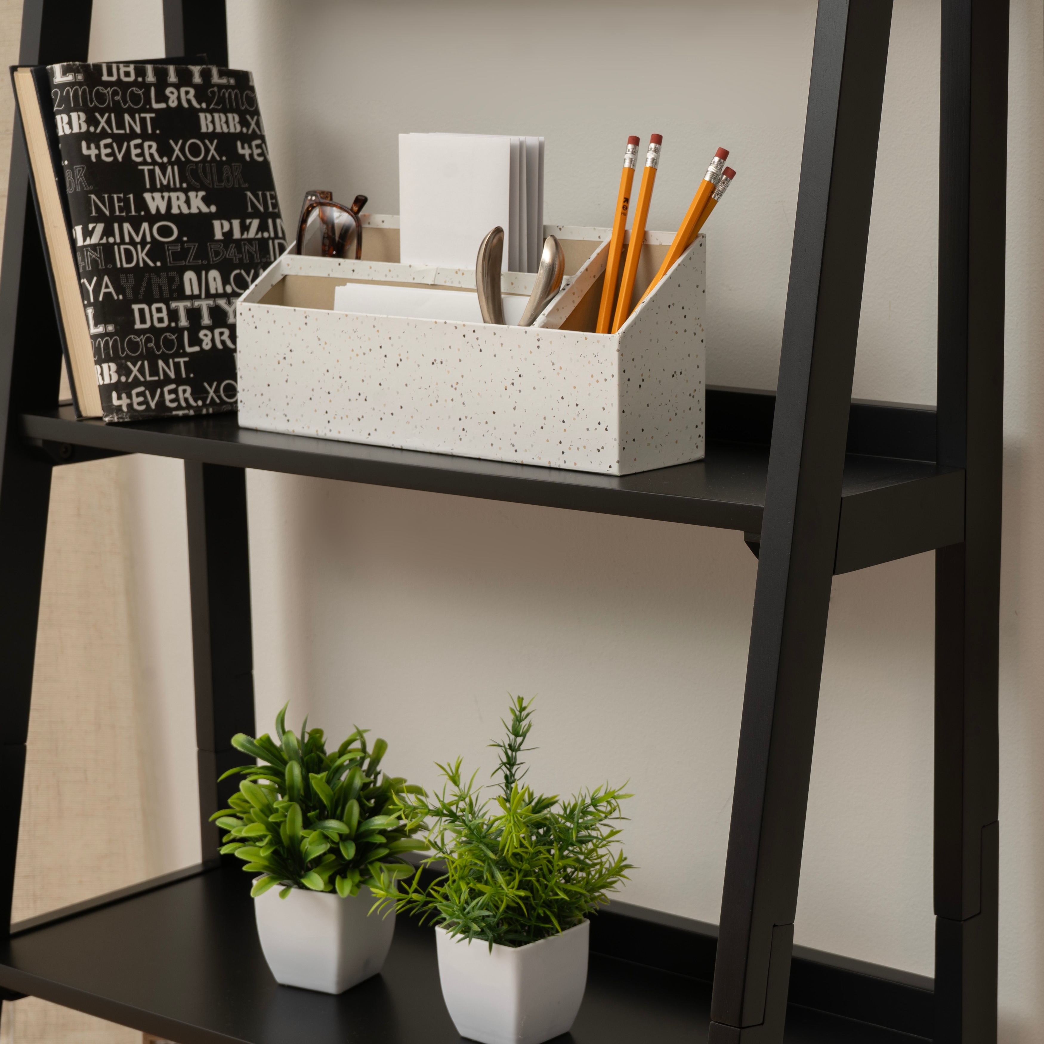 Linon Meade Mid-century Modern Ladder Bookcase - On Sale