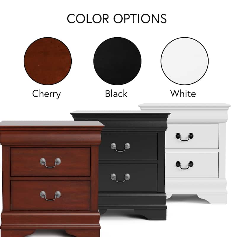 Furniture of America Devi Traditional 3-Piece Solid Wood Nightstand and Dresser Set