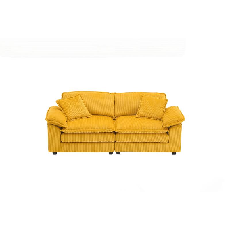 2-seats Sofa With 2 Back Pillows