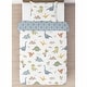 preview thumbnail 3 of 4, Sweet Jojo Designs Watercolor Dinosaur Dino Boy 2p Twin size Comforter Set Green Blue Modern Jurassic Animal Tracks Footprint
