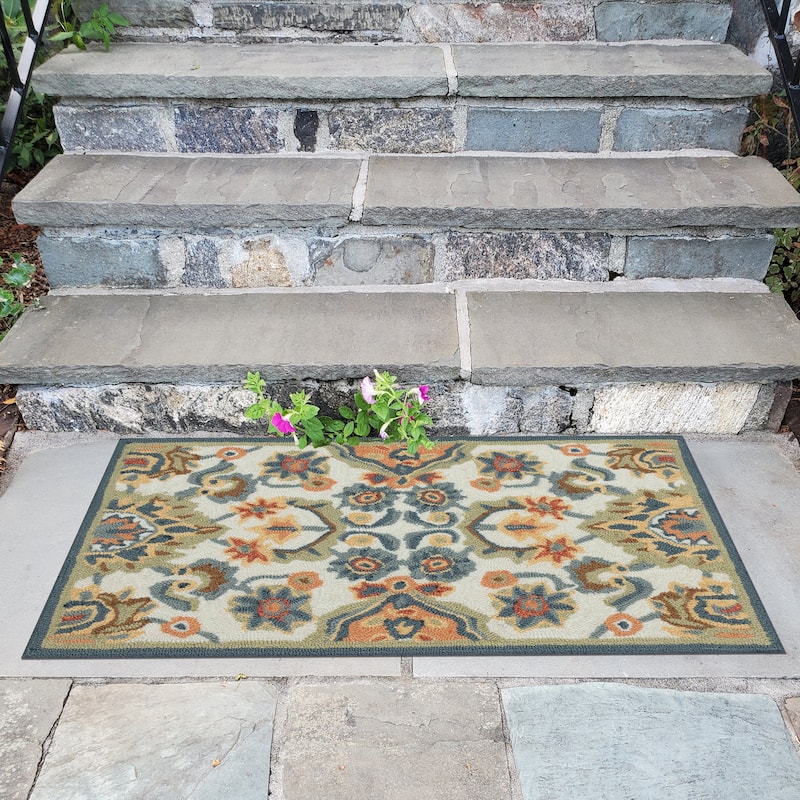 Liora Manne Capri Petra Indoor/Outdoor Area Rug Ivory - 2' x 3' - Ivory