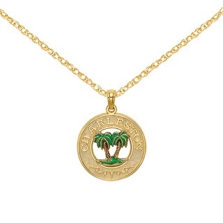 Details about   14k 14kt Yellow Gold Flat FLORIDA Under Palm Tree Charm PENDANT 21.3 mm