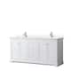 Option White, Chrome Trim, White Cultured Marble Top