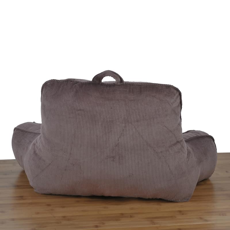 Cotton Corduroy Lounger Bed Rest Pillow Adjustable DIY Filling