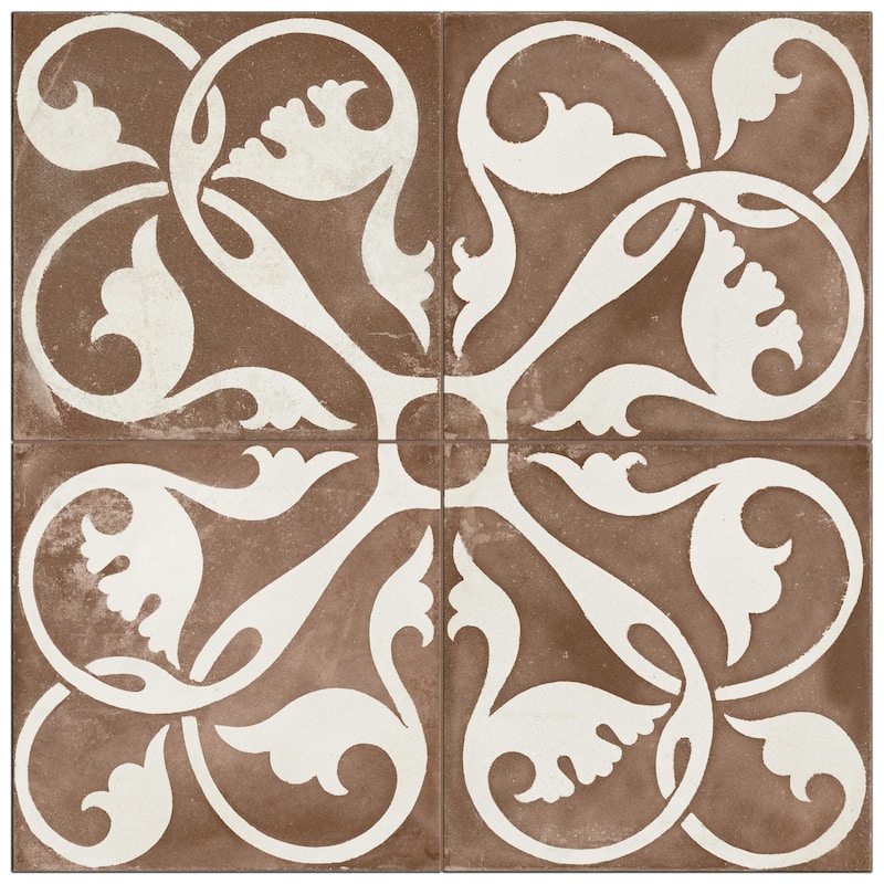 Merola Tile Kings Nouveau Ruby 17-5/8" x 17-5/8" Fluted Ceramic Floor and Wall Tile