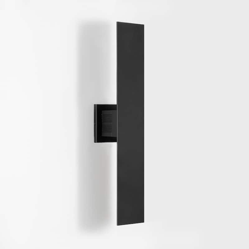 23.6 in. Modern Black Outdoor Wall Lights Dimmable Linear Integrated LED Wall Sconce - 4.7 in. W x 23.6 in. H x 2.3 in. D