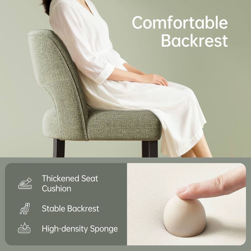 Set of 2/4/6 Modern Fabric Upholstered Dining Room Chair Kitchen Chairs with Wood legs