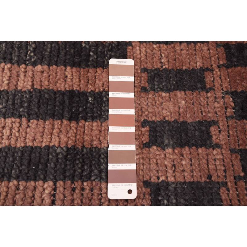 ECARPETGALLERY Hand-knotted Tangier Brown Wool Rug - 8'5 x 9'10