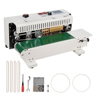 Continuous Bag Band Sealing Machine Horizontal Band Sealer Machine with Digital Temperature Control, Carbon Steel Bag Sealer