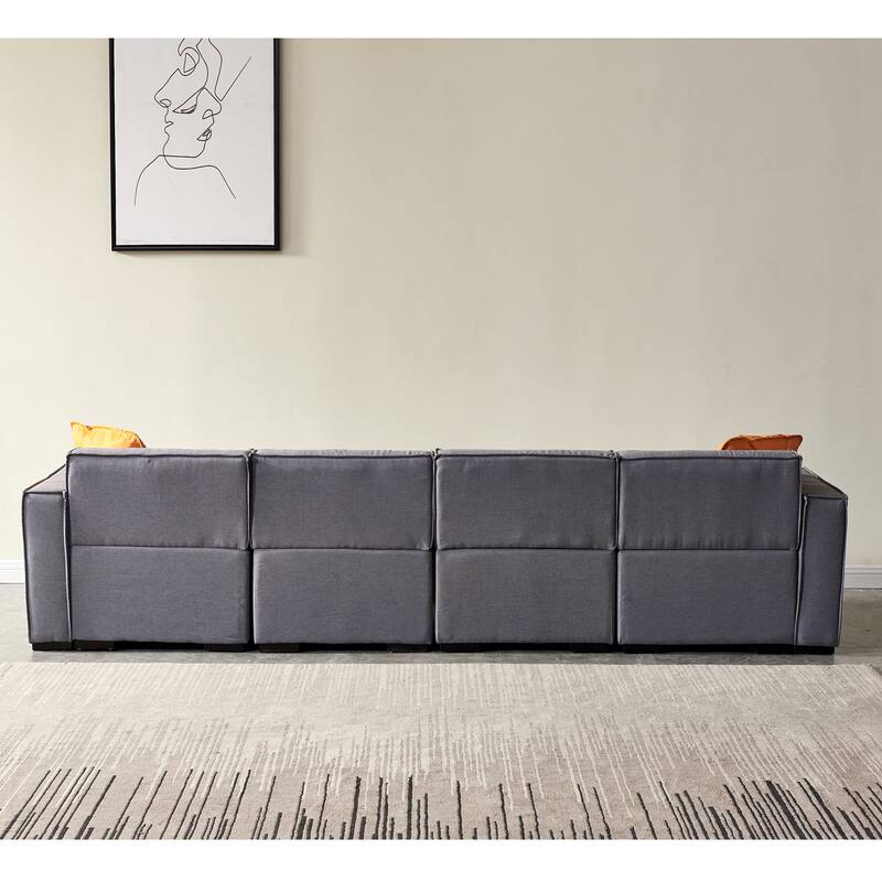 Modular Sofa with Convertible Ottoman Chaise