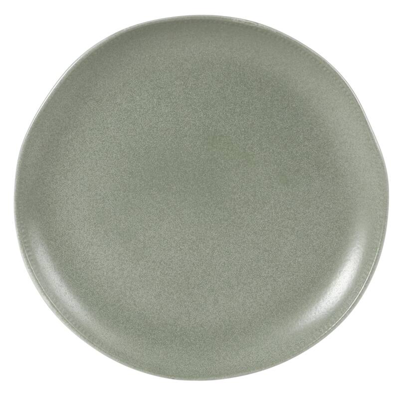 Gibson Elite Menlo Park 16-Piece Pottery Clay Stoneware Dinnerware Set - Reactive Glaze, Embossed, Service for 4