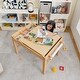 preview thumbnail 11 of 16, Wooden Kids Multi Activity Play Table with Storage Paper Roll - 34" x 23.5" x 22.5" (L x W x H)