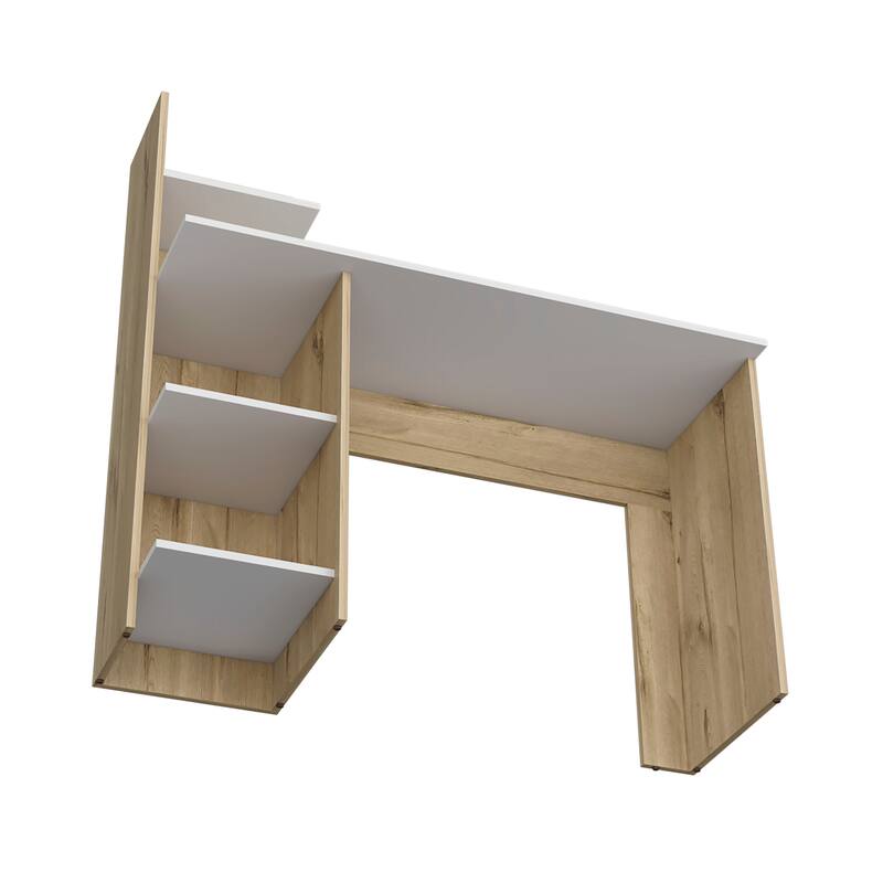 47-Inch Computer Desk with Open Shelves for Home Office Use