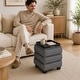 preview thumbnail 31 of 30, Aria Home Tessa Storage Ottoman Cube with Tray Top Seat Bench