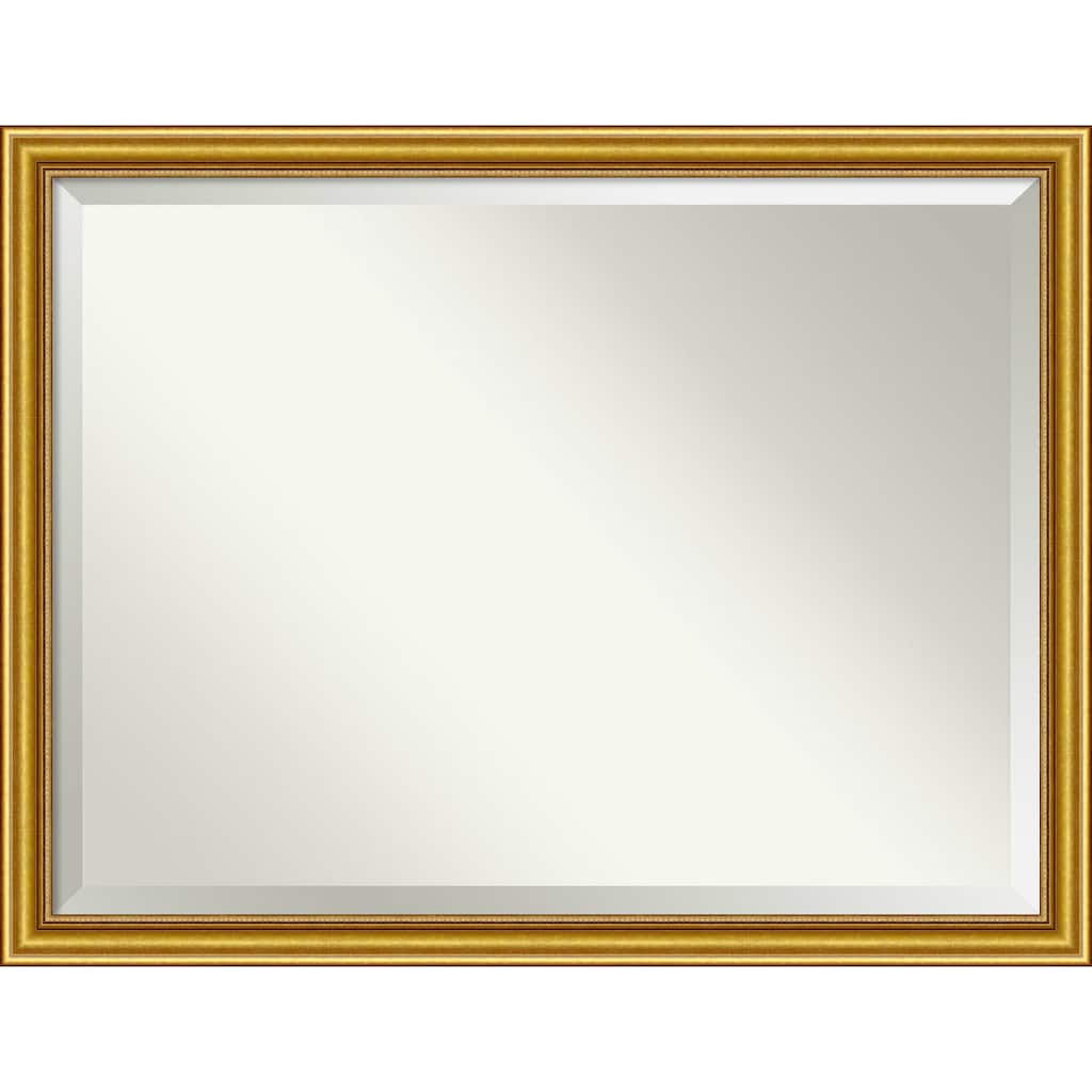 Beveled Wood Wall Mirror - Townhouse Gold Frame - Outer Size: 44 x 34 in