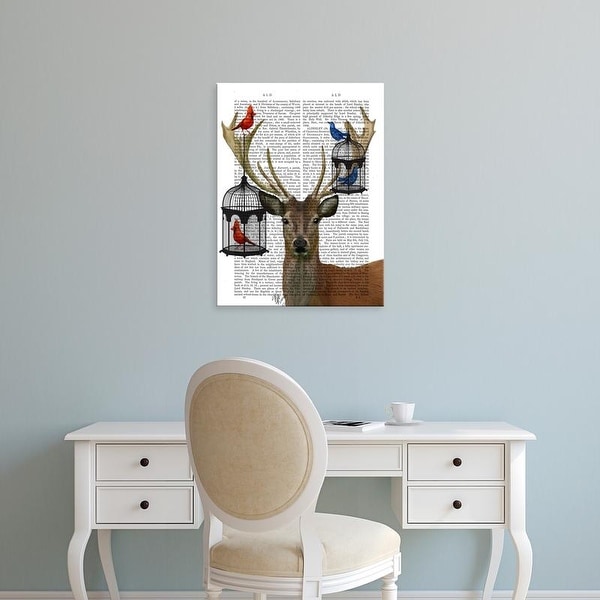Easy Art Prints Fab Funky's 'Deer & Bird Cages' Premium Canvas Art