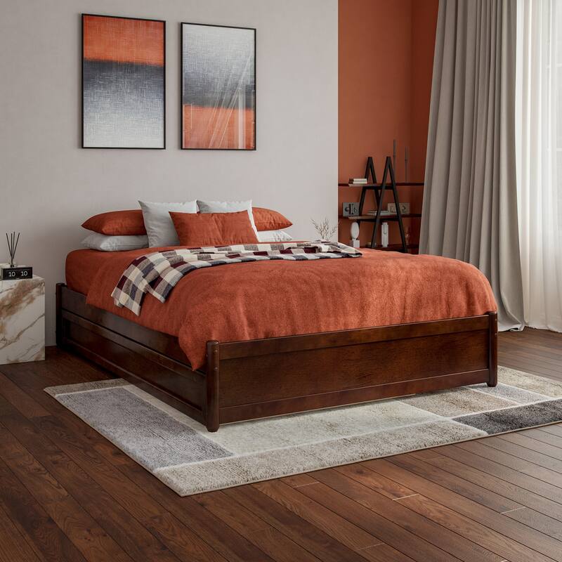 Barcelona Panel Platform Bed with Twin Trundle