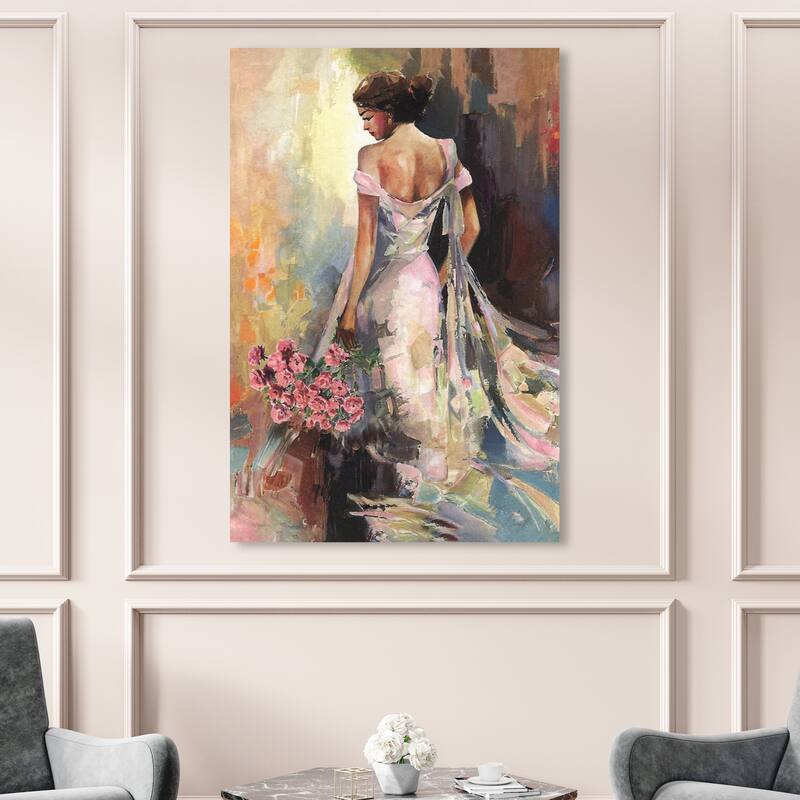 Wynwood Studio Fashion and Glam Lily New White and Traditional Wall Art Canvas Print - 54 x 36