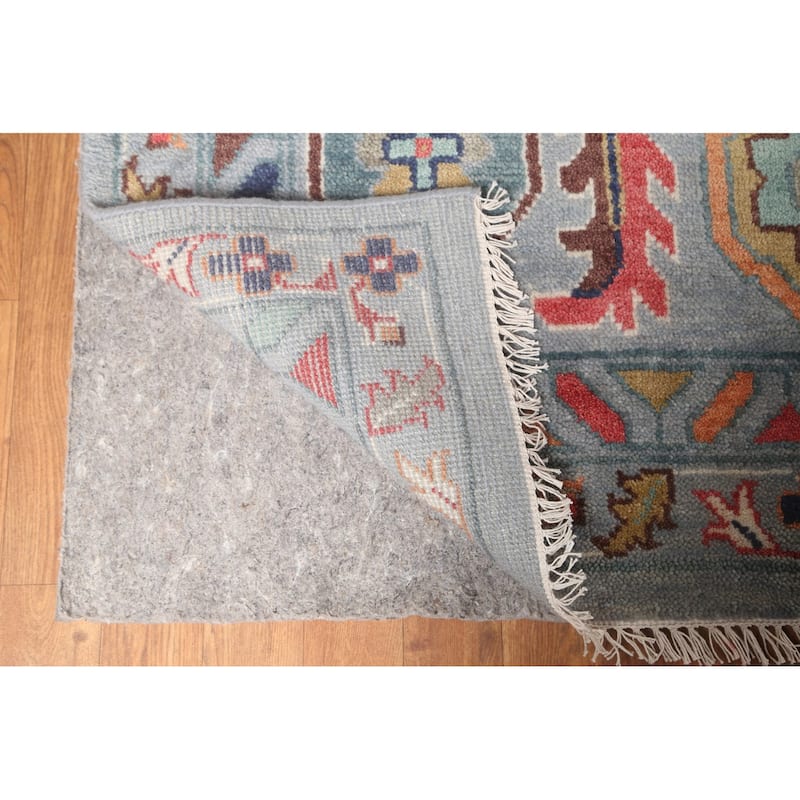 Gray Floral Oushak Oriental Large Area Rug Handmade Wool Carpet - 12'2" x 14'11"