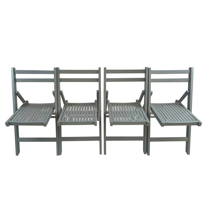 Furniture Slatted Wood Folding Special Event Chair,Set of 4
