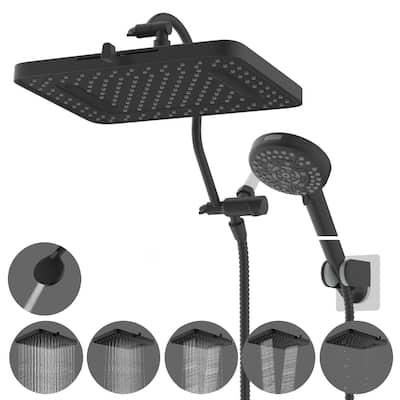 Dual Showerhead Combo, 5-spray 13'' Shower Head, 10-mode Hand Spray
