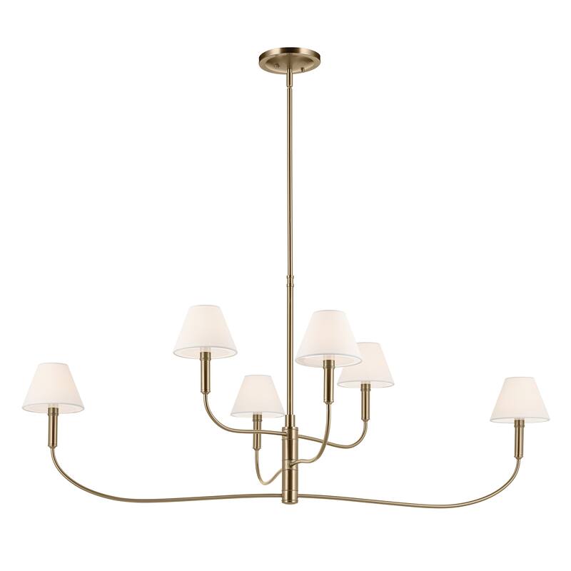 Eadie 51.5 Inch 6 Light Chandelier in Champagne Bronze