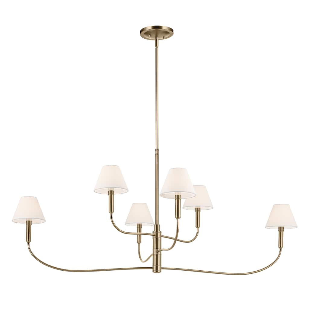 Eadie 51.5 Inch 6 Light Chandelier in Champagne Bronze