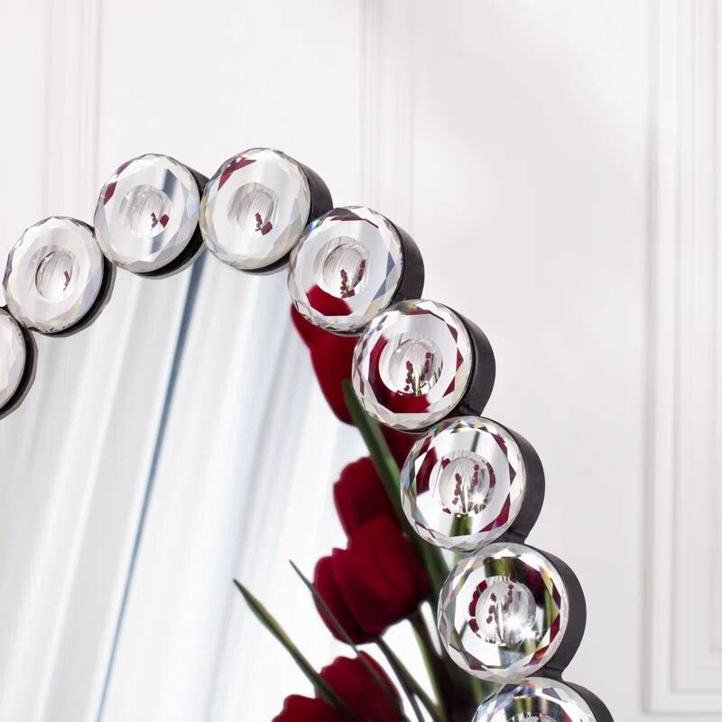Crystal Full Length Mirror with Stand