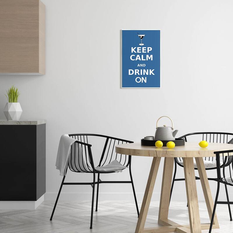 Stupell Keep Calm & Drink On Martini Wall Plaque Art by Marcus Jules