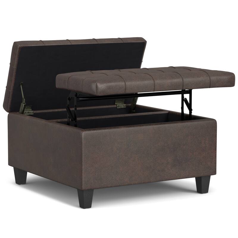 WYNDENHALL Elliot 30 inch Wide Transitional Square Table Ottoman