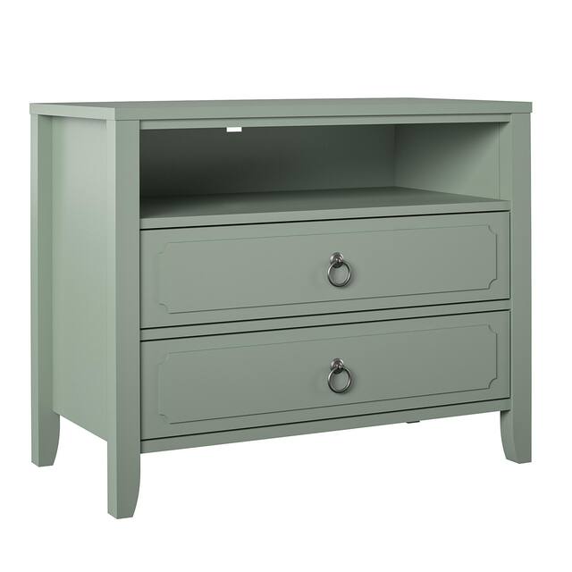 The Novogratz Her Majesty 2 Drawer Nightstand - Pale Green