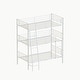 preview thumbnail 9 of 14, Twin Size Triple Bunk Bed with Two Ladders and Guardrails, Heavy Duty Metal Triple Bunk Bed Frame, Convertible into 3 Beds White - Twin
