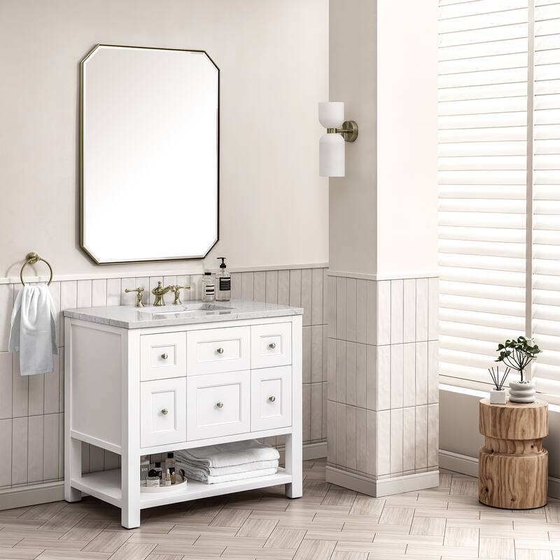 James Martin Vanities Breckenridge 36" Single Vanity, Bright White