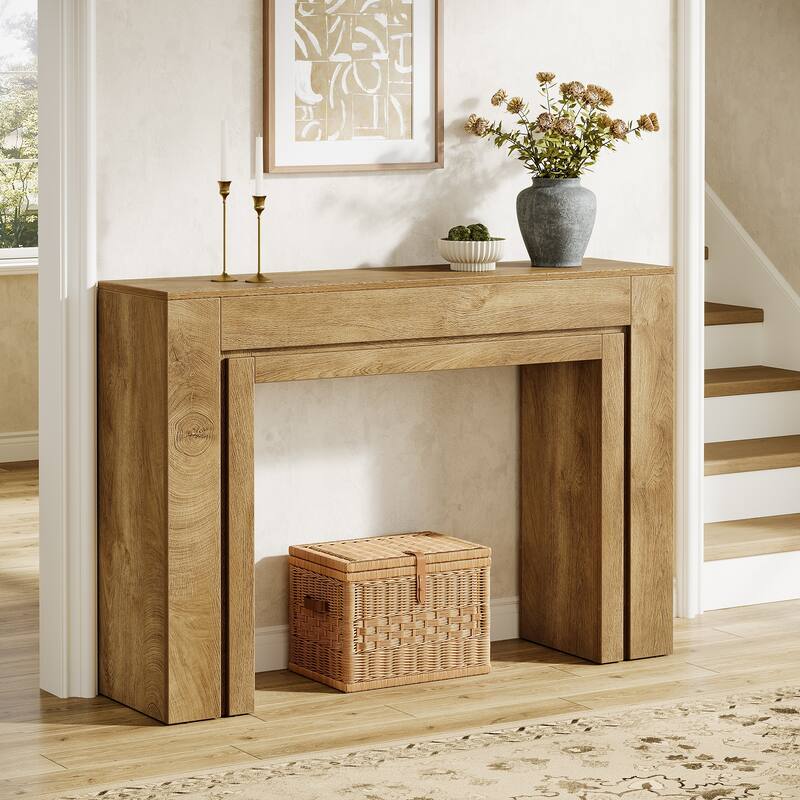 41.3-Inch Farmhouse Entryway Table, Modern Rectangular Console Table