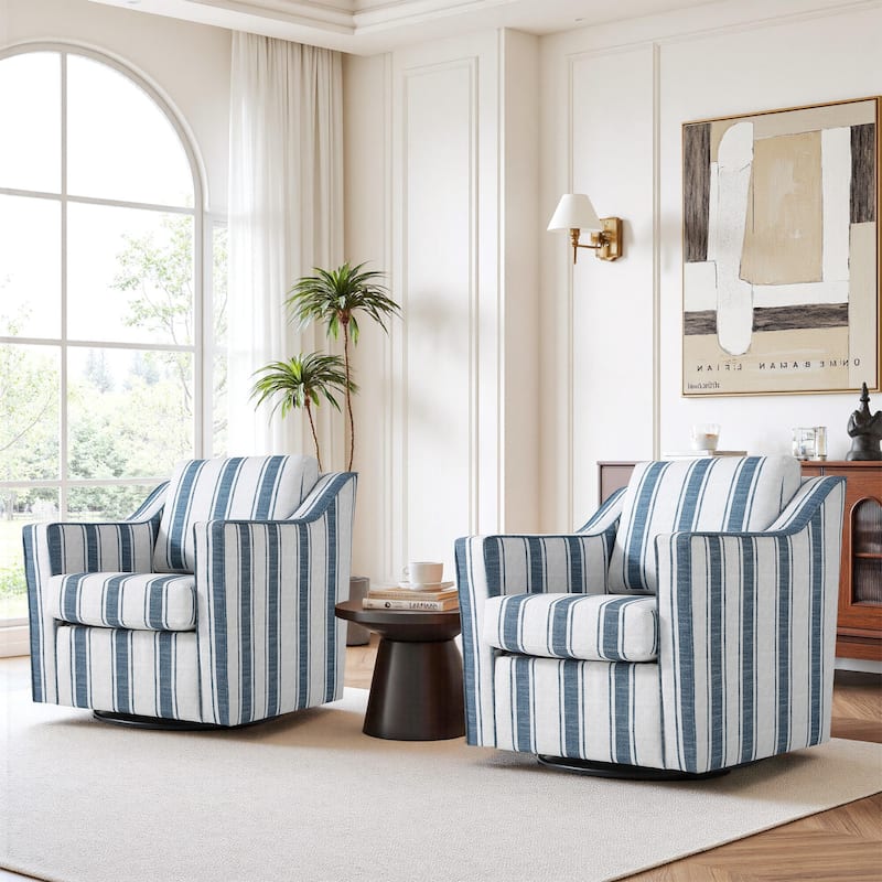 2 Set Modern Swivel Accent Arm Chair for Living Room