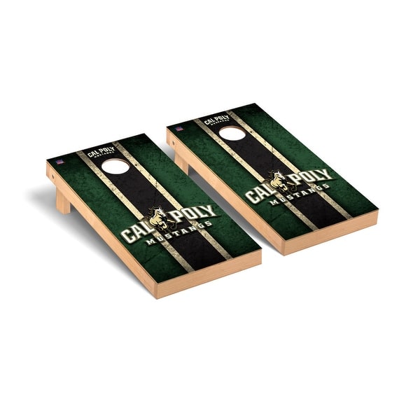 slide 2 of 5, Cal Poly Mustangs Vintage Cornhole Board Set