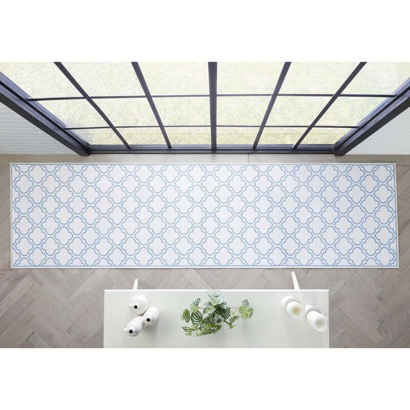 Well Woven Apollo Lattice Moroccan Machine Washable Area Rug