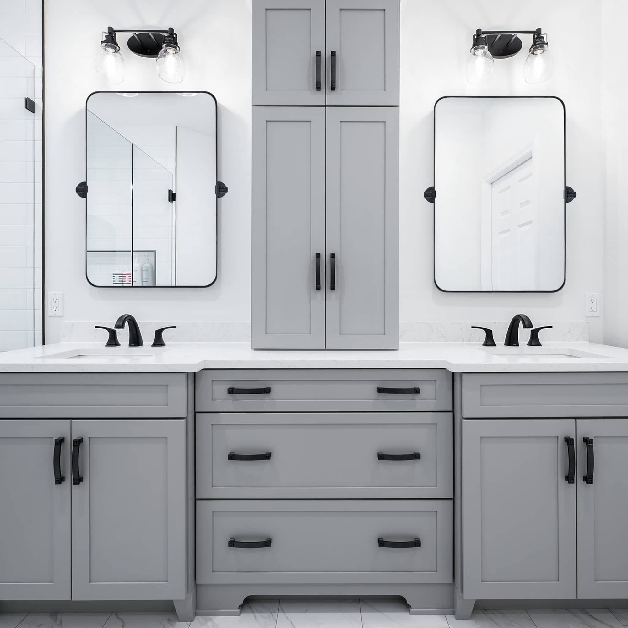 TEHOME Aura Jonathan Rectangle Pivot Tilt Metal Wall Mirror