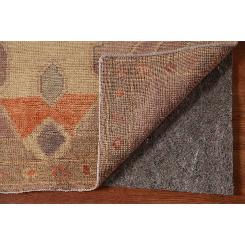 Hand Knotted Oriental 100% Wool Carpet Transitional Geometric Multi-Colored Oushak Area Rug - 5' 0'' X 3' 1''